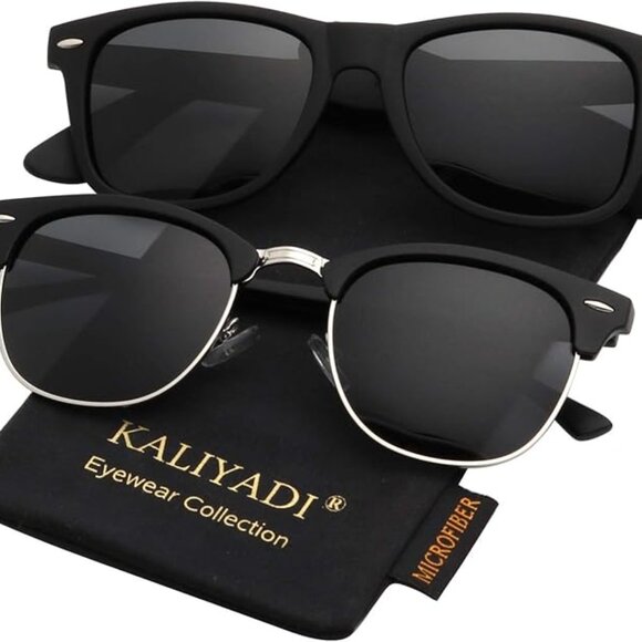 Polarized Sunglasses for Men and Women Semi-Rimless Frame Driving Sun glasses UV